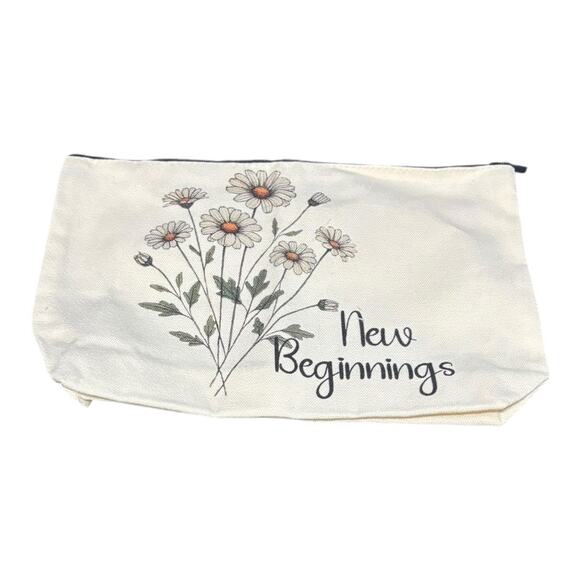 New Beginnings Cosmetic Pouch Pencil Case NWOT - Picture 1 of 3